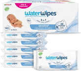 WaterWipes Sensitive+ Nedves törlőkendő újszülötteknek és csecsemőknek, 360 db (6 csomag), 3 az 1-ben Tisztítás, ápolás, védelem, 99,9% víz, illatmentes