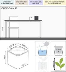 LECHUZA CUBE Culoare 16 gri ardezie 13584