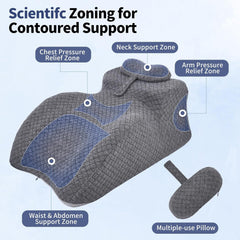 Pernă de citit – pernă pentru spate, tetieră reglabilă, pernă de citit din spumă cu memorie pentru pat, pernă ergonomică pentru spate pentru gât și picioare, pernă cu suport lombar