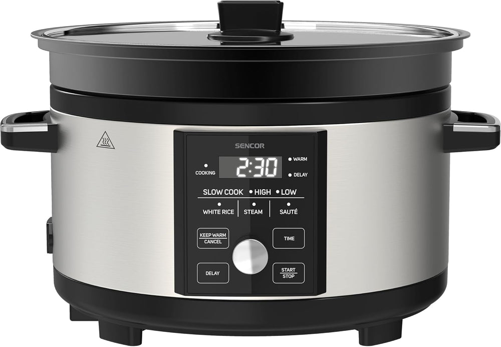 Lassú tűzhely SPR 5520SS SENCOR Slow Cooker Naty Shop fekete 5,5 liter