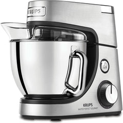 Krups KA631D Master Perfect Gourmet konyhai robotgép | 1100 watt | 8 sebesség | 4,6 literes rozsdamentes acél tál | 5 tartozék: sütőkészlet, rugalmas tál, aprítóegység | szálcsiszolt rozsdamentes acél Mother and Child Naty Shop