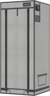 Aygrochy Grow Sátor 60x60x160cm beltéri termesztősátor fényvisszaverő fehér PEVA kivehető alsó tálcával a növénytermesztéshez