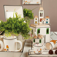 Zahărniță Egan, ceramică, emailată, fildeș, mică, Lc41R/3