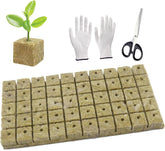 50 db ásványgyapot termesztőszőnyeg, ásványgyapot kocka, ásványgyapot szigetelés, ásványgyapot termesztőszőnyeg ollóval és kesztyűvel talajmentes termesztéshez, hidroponikához és átültetéshez