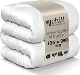 Paplan 4 évszak 135X200-2 az 1-ben egész évszakban 135X200 - Légáteresztő, mosható és vegán paplan - Duo paplan kényelmes pánttal az alváshoz - 500G és 700G töltetű Naty Shop paplanok és paplanok 135 X 200 Cm