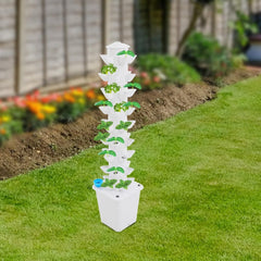 Hidroponikus rendszer Hidroponikus torony beltéri gyógynövénykerti hidroponikus termesztőrendszer 45 ültetési hellyel Vízszivattyú víztartály 20 literes függőleges virágok és zöldségek számára