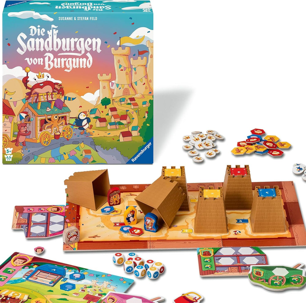 Ravensburger 24687 Burgundy Sandcastles - Játék 5 éves kortól, 2-4 játékos számára