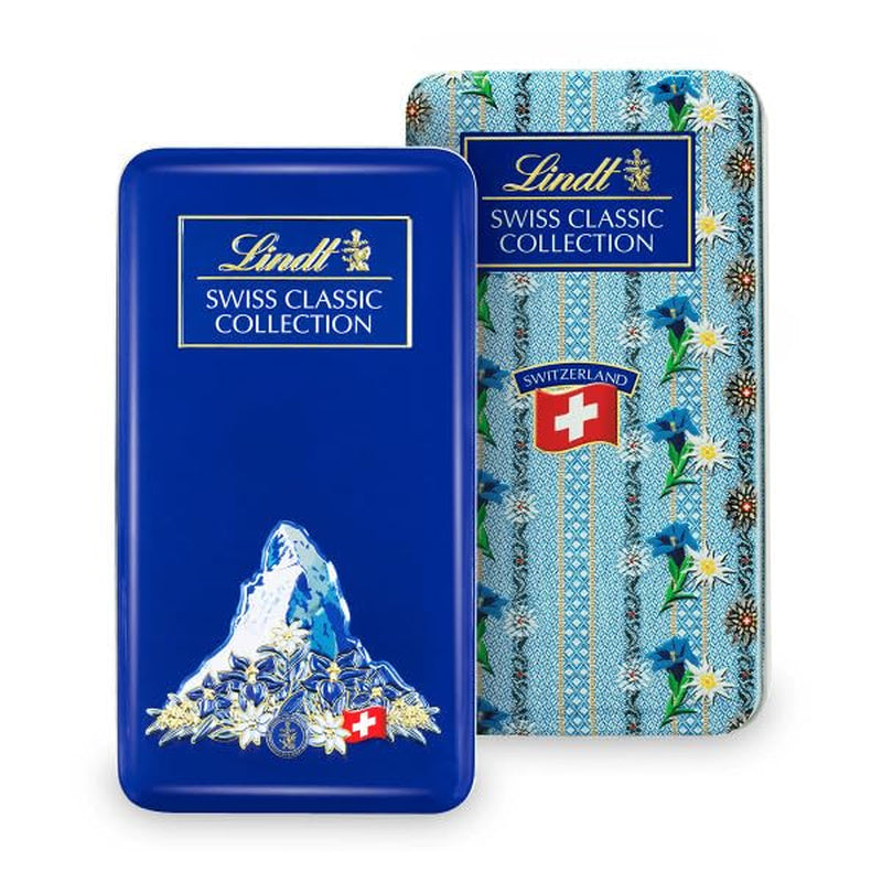 Lindt Swiss Classic Collection csokoládédoboz | Tejcsokoládé táblák | Mini csokoládészeletek | 185g | Csokoládé ajándék