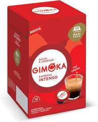 Gimoka Kaffeekapseln Espresso Intenso Kaffeemischung, Intensität 12-144 Kapseln Kompatibel mit Lavazza* A Modo Mio* Haushalts-Espressomaschinen, 144 Stück (4 x 36 Getränke) Hergestellt in Italien