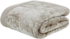 Catherine Lansfield - Zúzott bársony hamisított dupla ágytakaró - poliészter, poliészter, ezüst, 53 x 23 x 53 cm Catherine Lansfield ágyak és paplanok Nature 53 x 23 x 53 cm