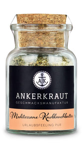 Ankerkraut mediterrán Knoblauchbutter Gewürz, 85 g parafa üvegben, Zuckerfrei, Würzige Ingredient für Butter, Ajándékötlet, Grill-Abend barátokkal és családdal, Premium Qualität Ohne Gesmackverstärker