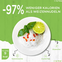 Elf-Family 6 doboz (12 db) Bio Konjac Ultra Alacsony szénhidráttartalmú Shirataki tészta, vegán, gluténmentes – 1,62 kg, szénhidrát-/keto-/alacsony kalóriatartalmú/zsírmentes/cukormentes instant tészta – spagetti és fettuccine