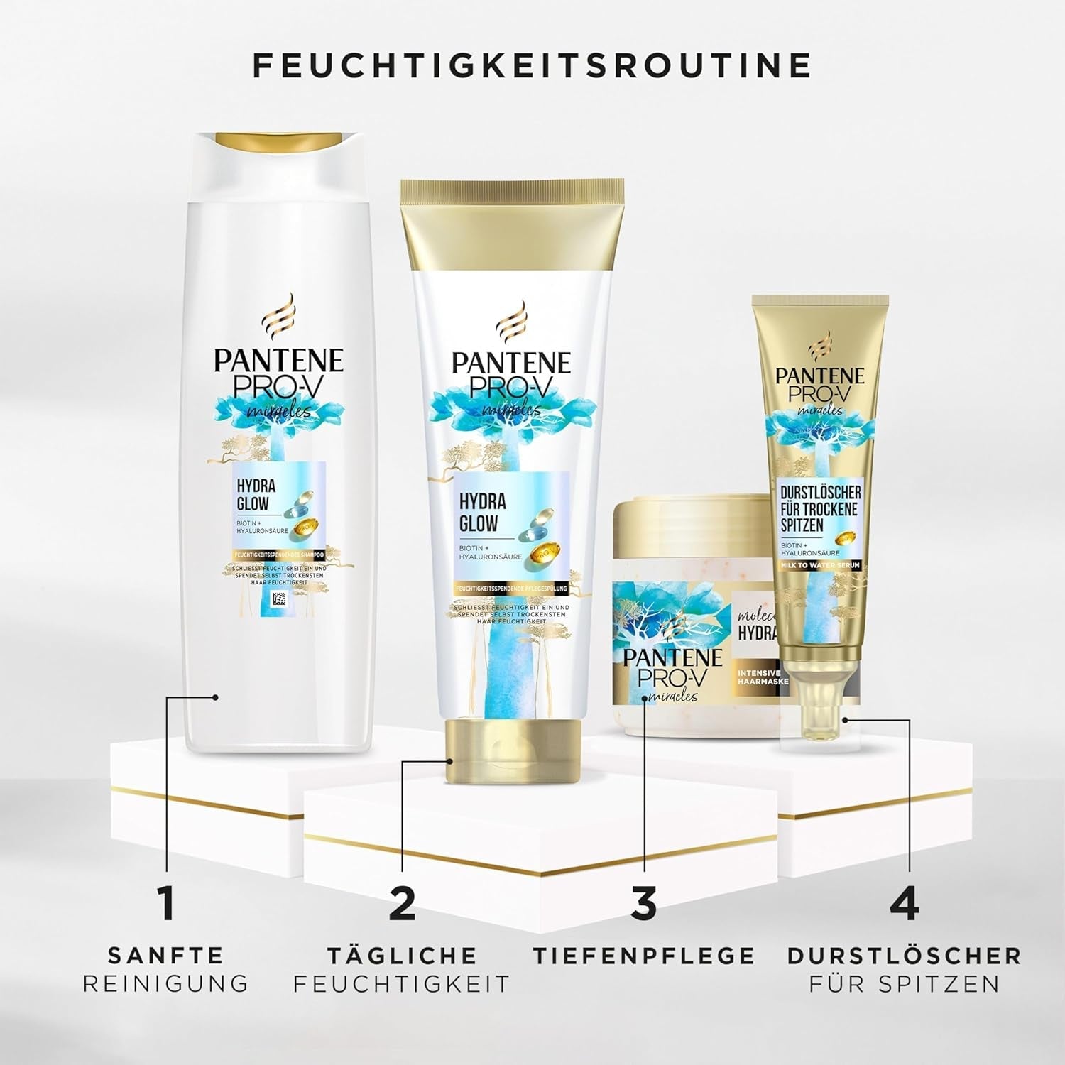 Pantene Pro-V Deep Hydration mască intensivă pentru păr cu biotină 300ml. Pro-V Miracles îngrijire intensivă pentru părul uscat. Păr mai moale după prima aplicare. Potrivit pentru utilizarea zilnică Masca de par Naty Shop