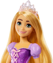 Mattel Disney Princess Rapunzel baba, Hosszú hajformázó haj, Mobil, Levehető cipők és tiara, Disney ajándékok, Játékok 3 éves kortól, HLW03 Naty Shop babák
