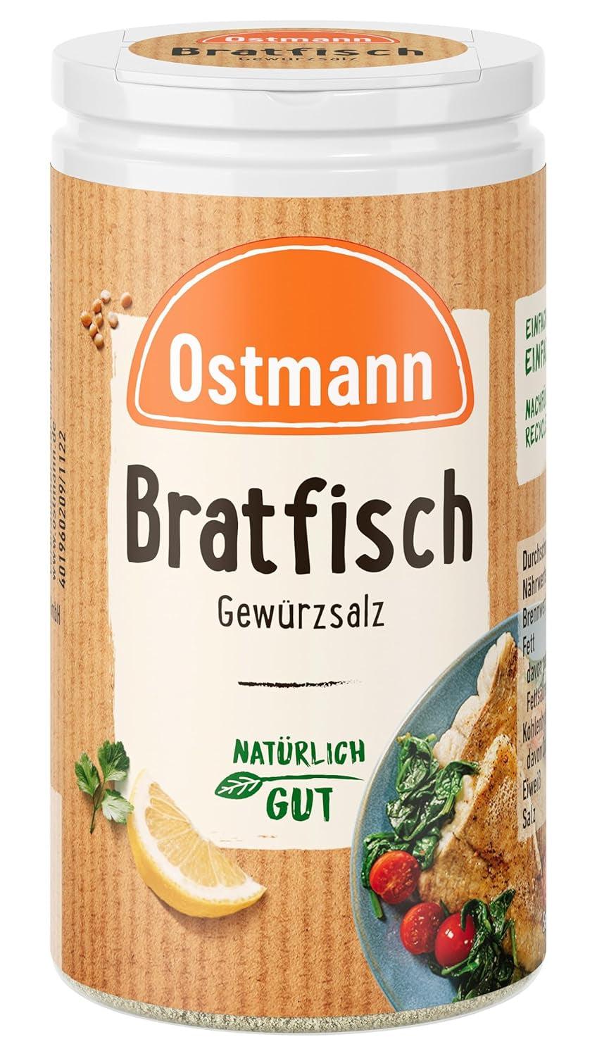 Ostmann Gewürze - Bratfisch Gewürzsalz | Nachfüllbare & újrahasznosítható Verpackung | 50 g Der Streudose-ban
