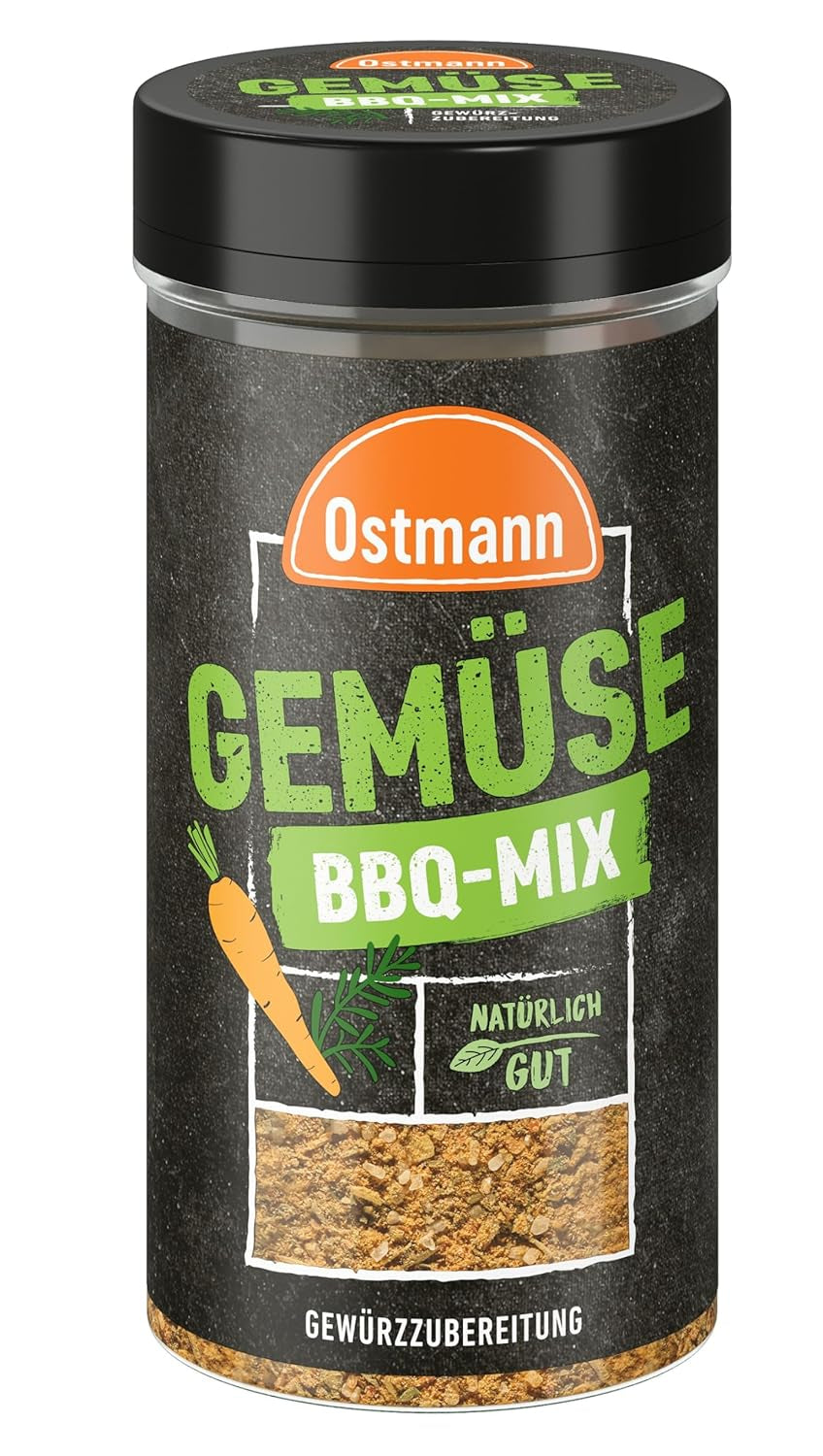 Ostmann Gewürze - Gemüse BBQ Mix | Gewürzzubereitung für Gemüse | Mediterrane Kräuternote für Grillgemüse, Tofu und Co. | 120 g szűrőben