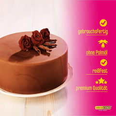 DECOCINO Fondant Schoko – 250 G – Ideális Verzieren Von Kuchen, Torten, Cupcakes számára – Palmölfrei & Vegán mázak és Decor Naty Shop