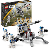 LEGO 75345 Star Wars 501St Clone Troopers Battle Pack Set cu vehicule și 4 figurine, jucărie construibilă cu tun AV-7 anti-vehicul și trăgător cu arc Seturi de constructie Besuche den LEGO-Store Singur