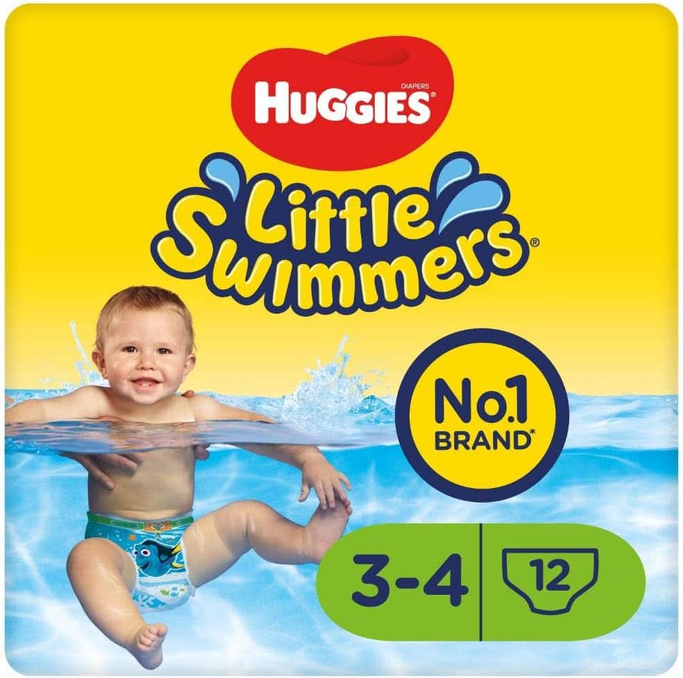 Huggies Little Swimmers Baba és kisgyermek eldobható fürdőpelenka 3-4 méret (7-15 kg) 12 fürdőpelenka Uniszex Anya és Baba Naty Shop