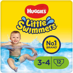 Huggies Little Swimmers Baba és kisgyermek eldobható fürdőpelenka 3-4 méret (7-15 kg) 12 fürdőpelenka Uniszex Anya és Baba Naty Shop