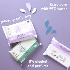 Naïf műanyagmentes babatörlő 54 darabos (1 csomag x 54 darab) - baba fenekére, testére és arcára - Természetes összetevők