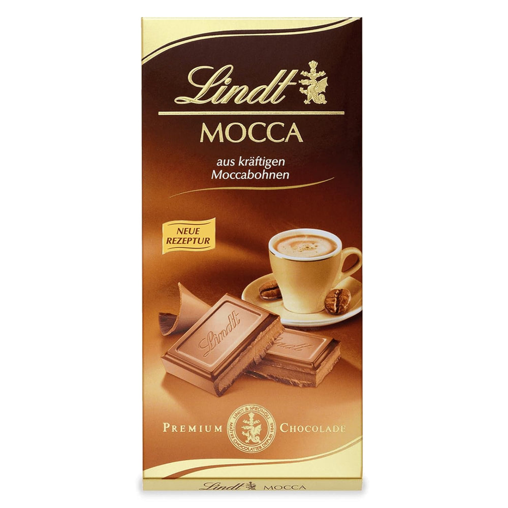 Lindt Mocha csokoládé | Tabletta 100g | Tejcsokoládé gazdag mokkábabbal | Csokoládé tábla | Ajándék csokoládé, 100g (6 db-os csomag)