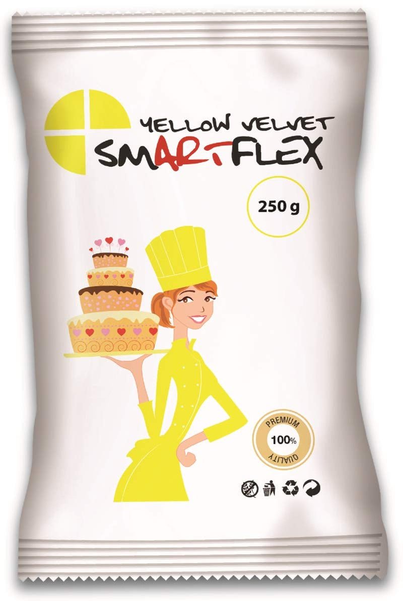 Fondant Yellow Velvet, 250 g Pasta de zahar Naty Shop 250 G (1 pachet)