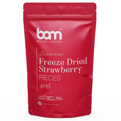 Fructe liofilizate BAM, 40 grame, fructe naturale, deserturi perfecte, aromă bogată (căpșuni) Produse deshidratate Naty Shop Căpșuni