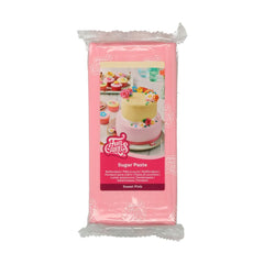 FunCakes Roll Fondant Sweet Pink: Ușor de utilizat, neted, flexibil, moale și pliabil, perfect pentru decorarea prăjiturilor, halal, kosher și fără gluten. 1 kg Pasta de zahar Naty Shop Default Title