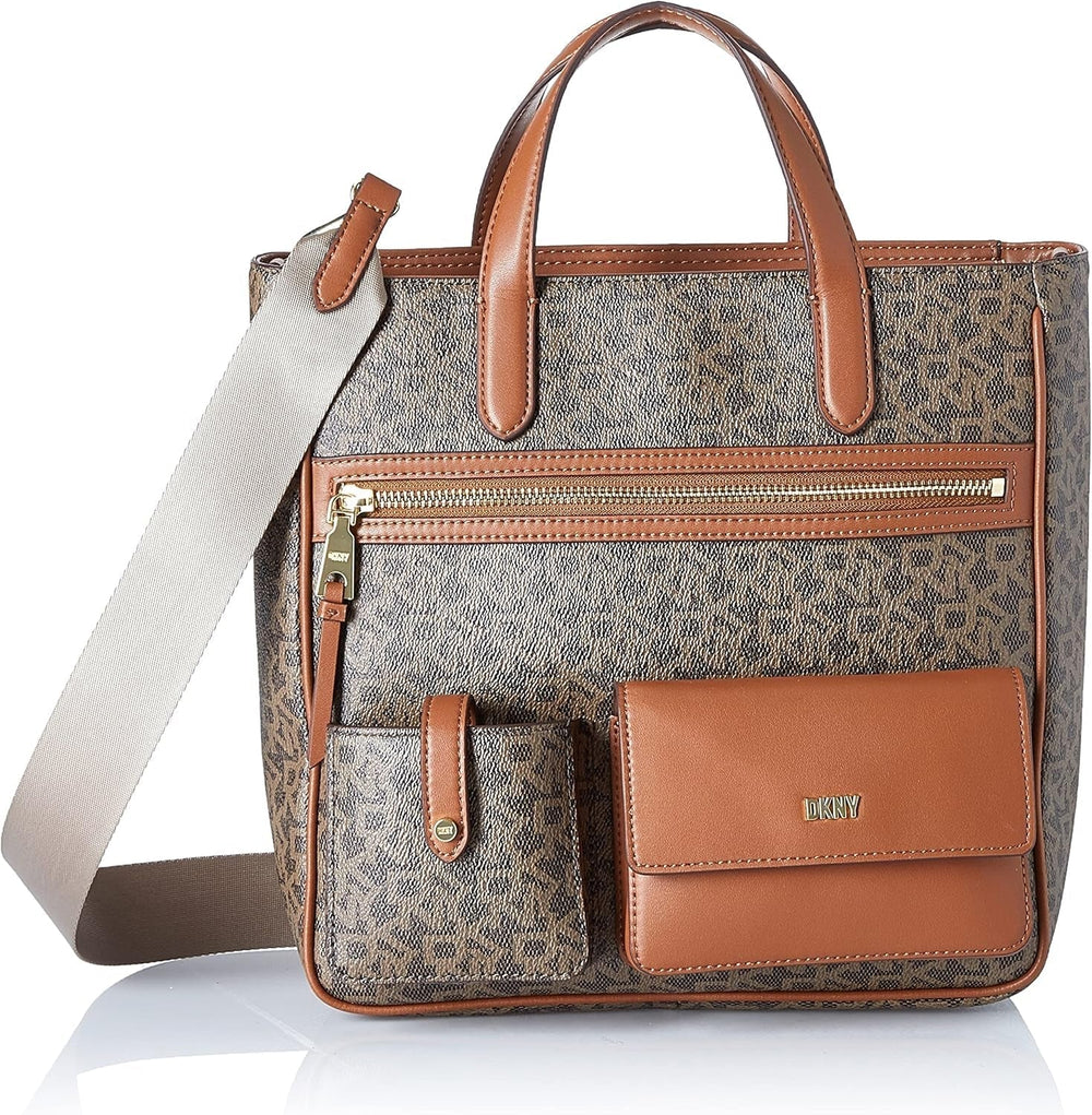 Geantă tip tote messenger Zyon pentru femei DKNY, mocha/caramel, mărime unică Genti Femei Naty Shop Titlu implicit