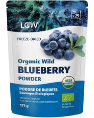 LOOV Organic Wild Blueberry Powder - rezervă pentru 29 de zile, 171 g, bună pentru smoothie-uri și mic dejun, congelată și uscată, din Europa de Nord, fără zahăr adăugat Produse deshidratate Naty Shop Titlu implicit