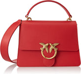 Pinko Ladies Love One Top Handle Classic Li Bag Genti Femei Naty Shop R41Q_Red Garnet - Aur antic