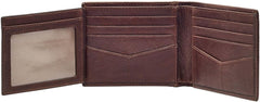 Portofel bifold din piele Ingram pentru bărbați Fossil 11,43 cm L x 1,905 cm l x 8,89 cm H Portofel Barbati Naty Shop