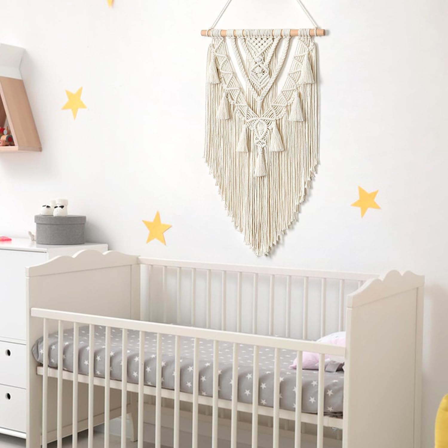 Tapiserie geometric tesute bej bumbac arta Casa - Accesorii si Decoratiuni Naty Shop