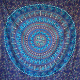 Tapiserie momomus mandala bumbac colorat desene orientale Casa - Accesorii si Decoratiuni Naty Shop Albastru C 210L X 230B Cm