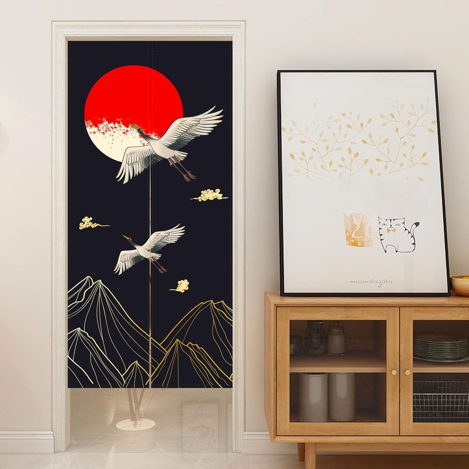 Tapiserie stilul japonez lenjerie groasa noren perdele lungi Casa - Accesorii si Decoratiuni Naty Shop