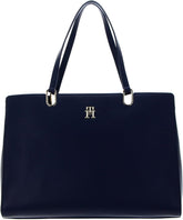 Tommy Hilfiger geantă de damă TH Timeless Satchel cu buzunare interioare, albastru (Space Blue), mărime unică Genti Femei Naty Shop Titlu implicit