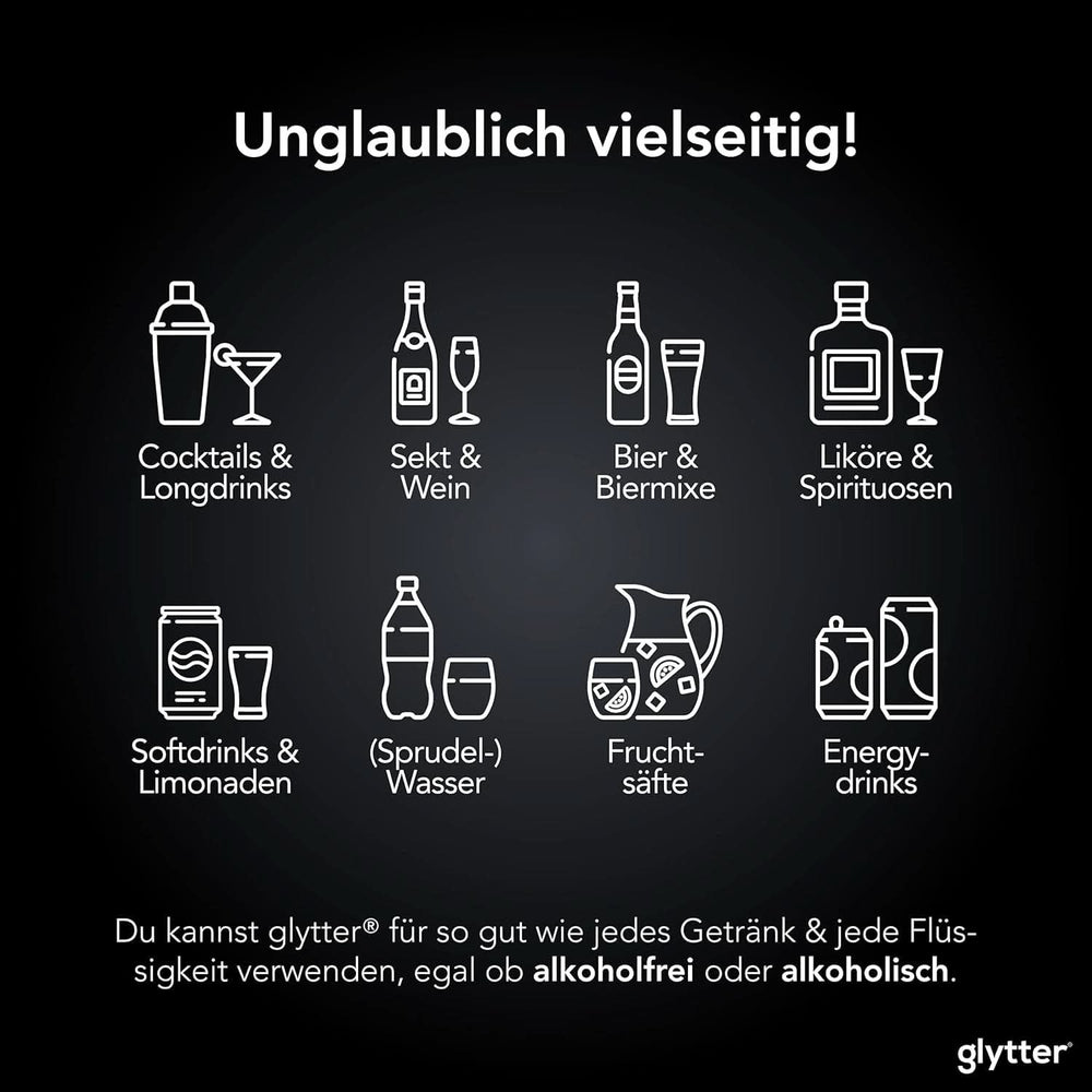 Glytter Glitter Powder For Drinks (Silver) - Glitter comestibil pentru băuturi, 10 grame Glitter Naty Shop