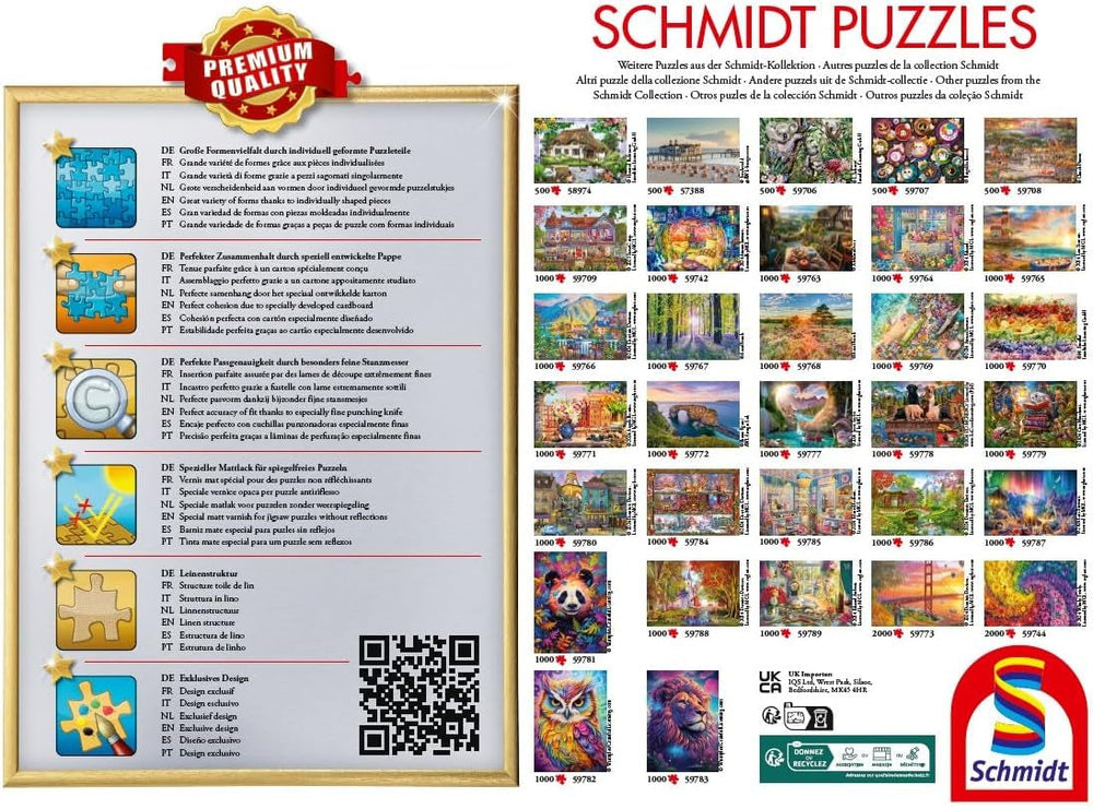 Schmidt Spiele 58324 Állatvilág, kirakós 1000 darabos Puzzle Naty Shop