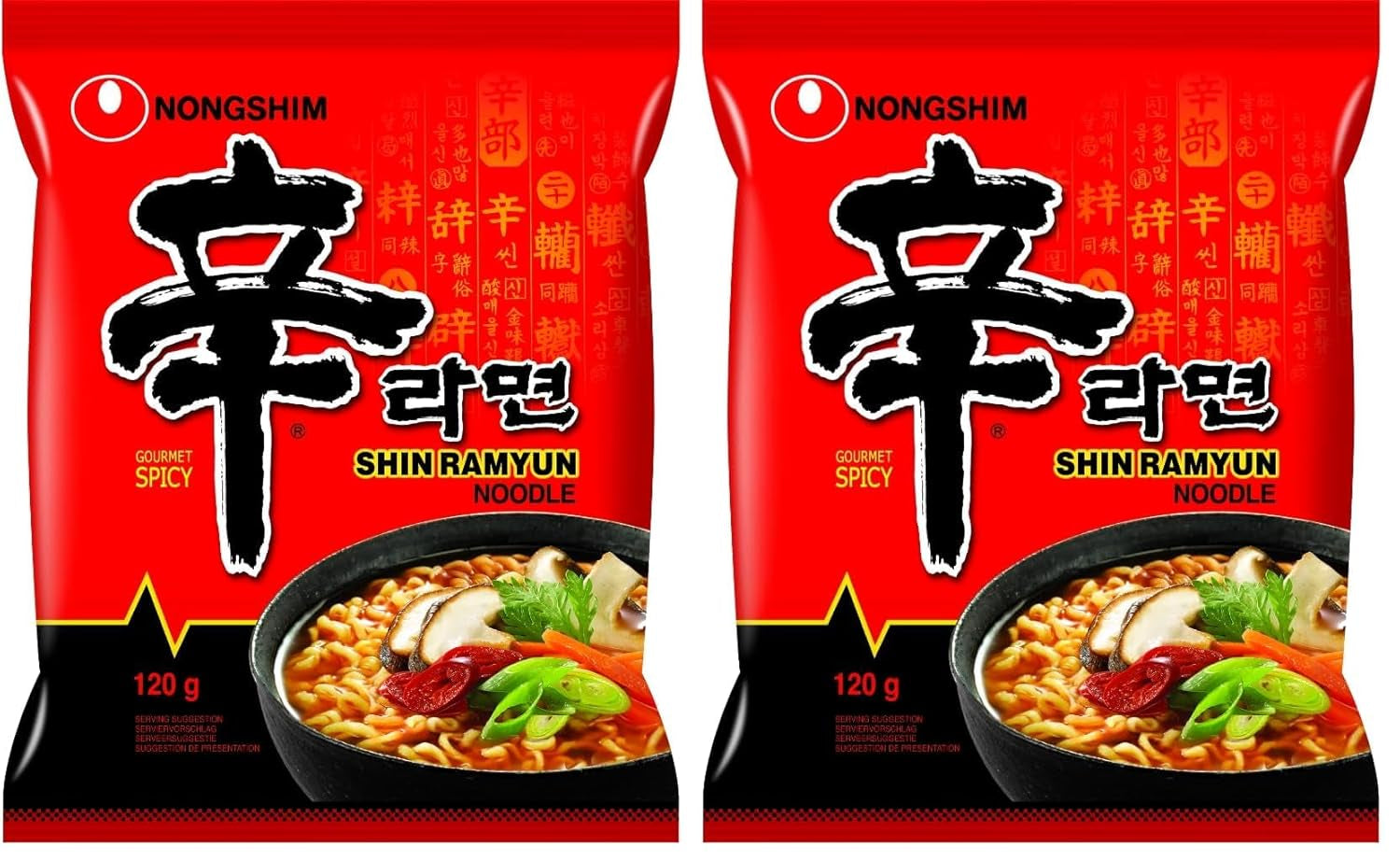 Nongshim - Shin Ramyun instant tészta - Több csomag (20 x 120 g) - A termék kialakítása eltérő lehet