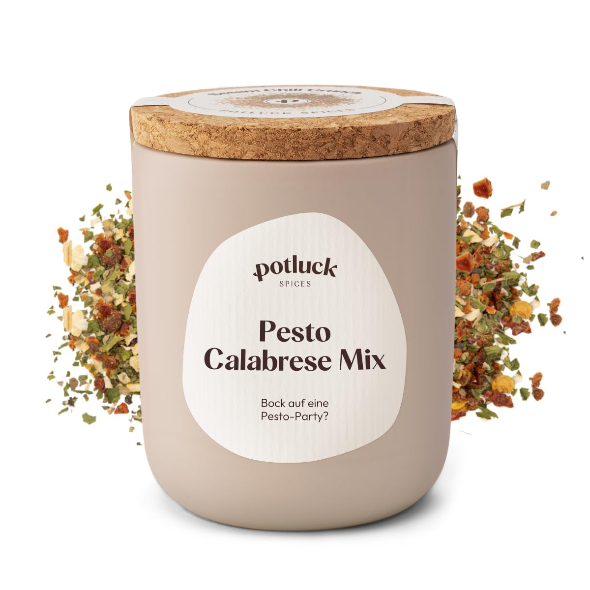 Potluck | Tészta és Pizza Kräuter | Gewürzzubereitung im Keramiktopf | 40g | Vegán, gluténmentes és természetes alapanyagokból