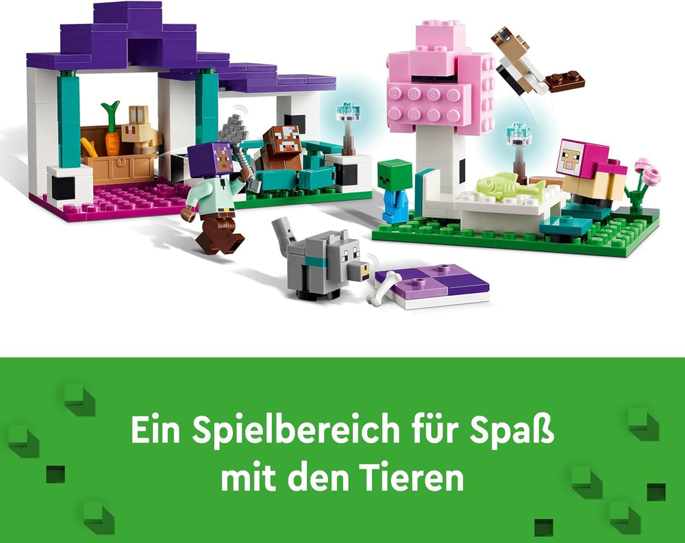 LEGO Minecraft Animal Sanctuary több állatból álló figura játék 7 éves lányoknak és fiúknak játékos gyerekeknek ajándék Plains Biome tégla modellkészlet 21253 Építőkészlet Besuche den LEGO-Store