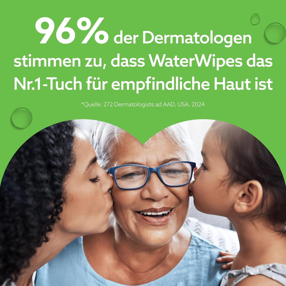 WaterWipes Sensitive+ Hydrating Boost nedves törlőkendők, hidratáló törlőkendők, 720 darab (12 csomag), 3 az 1-ben tiszta, ápoló, hidratáló, 99% aloe vera víz, illatmentes baba törlőkendők