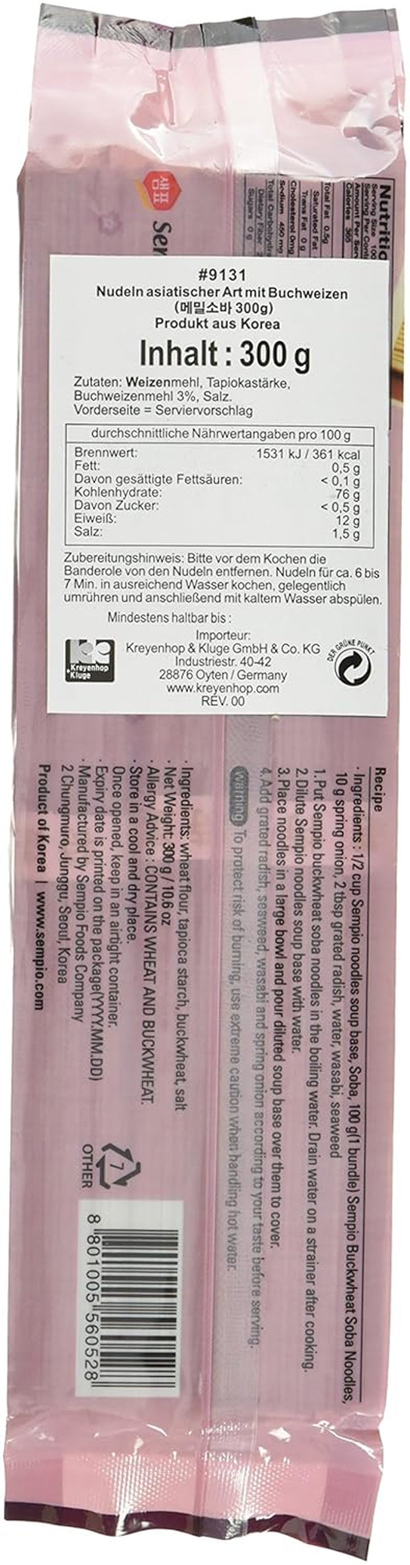 Sempio hajdina tészta (tűzhely), 4 db-os csomag (4 x 300 g)