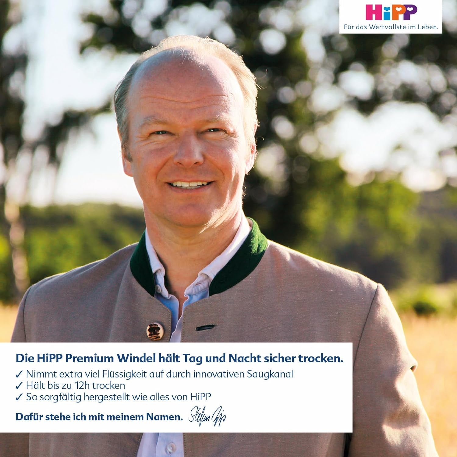 Pelenka HiPP Extra Soft Premium Size 1 Újszülött 2-5 kg, 72 db (3 db 24 db), 3 irányú szivárgásvédelemmel és kettős bőrvédelemmel