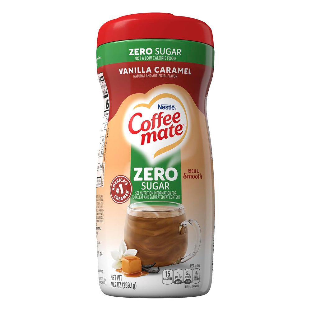 Coffee-Mate vanília karamell, cukormentes porított kávékrém, Kaffeesahne por - vanília karamell - OHNE ZUCKER! az USA-ból