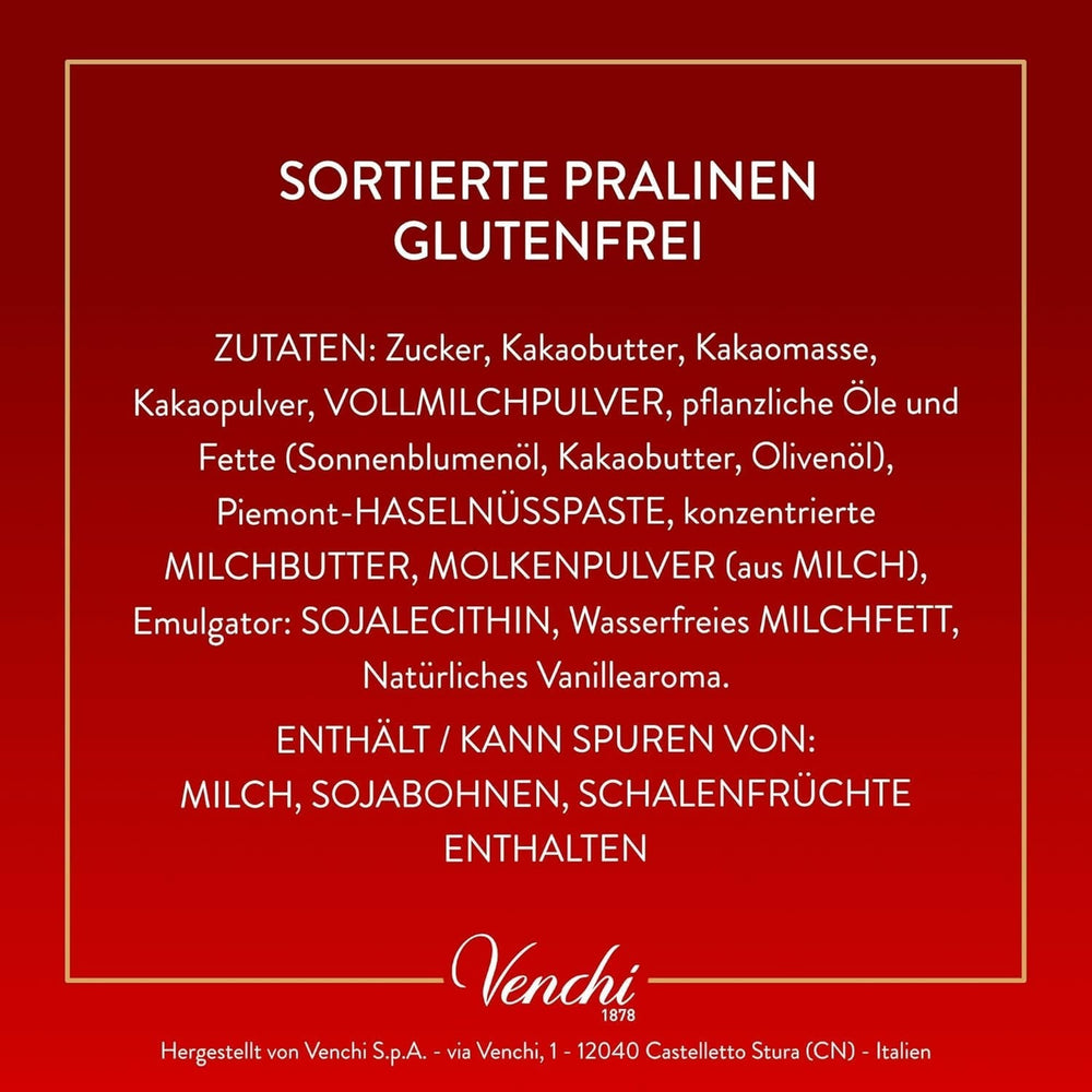 Venchi, Colecție de Crăciun - Cutie cadou cu ciocolată asortată Bomboane de Ciocolata Naty Shop