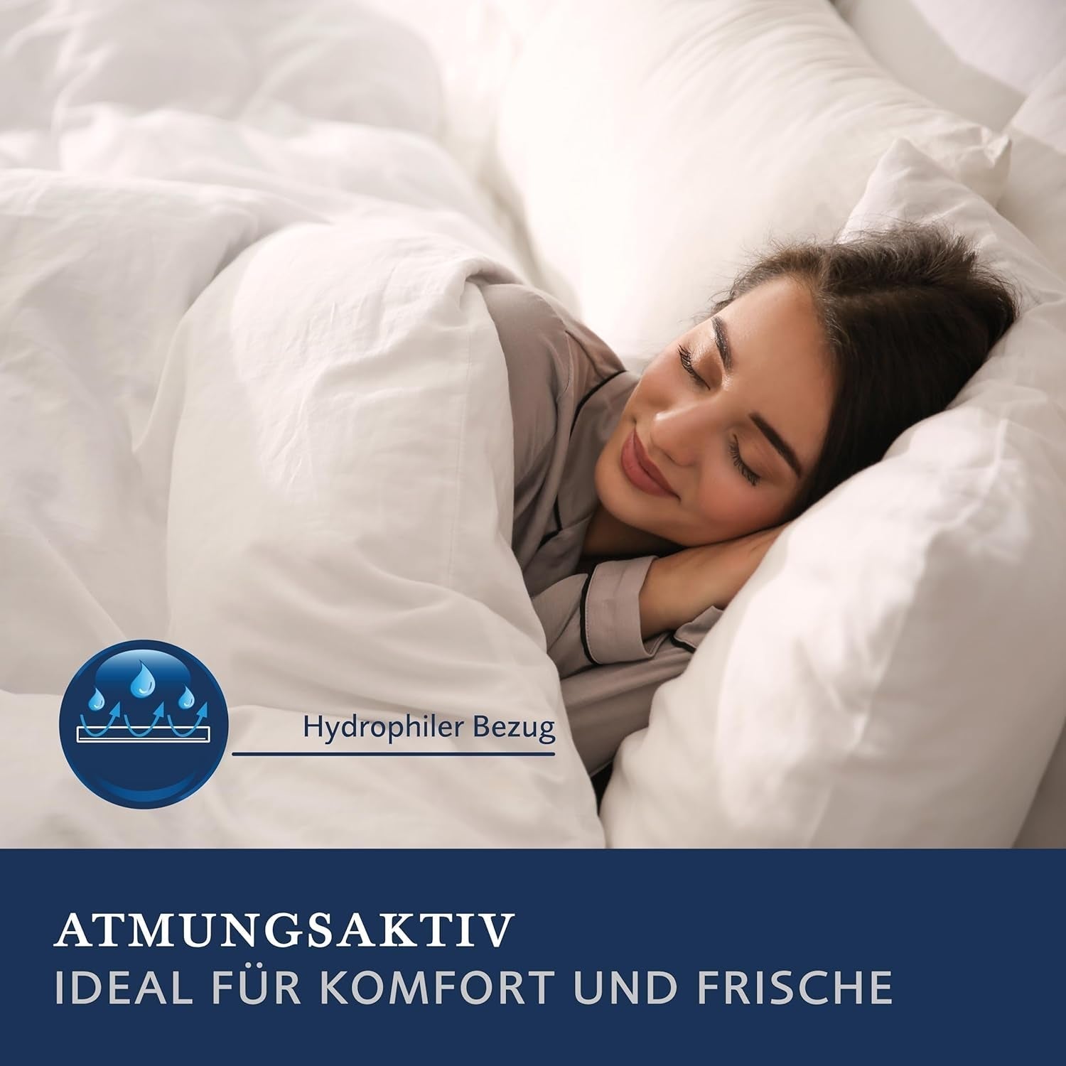 Billerbeck pehelypaplan - E04 Gold Edition - Paplan minden évszakhoz - 135 X 200 cm Valódi pehelypaplan - Közepes melegség Paplanok és paplanok Naty Shop