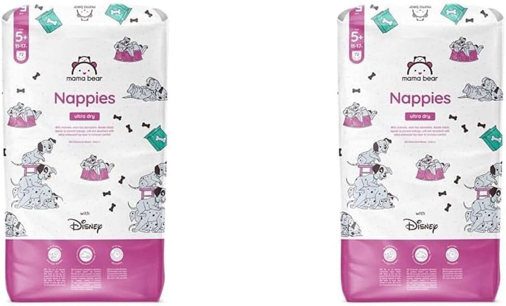 Mama Bear Disney Ultra Dry pelenkák 4-es méret (8-14 kg), fehér, 84 darab (1 csomag) Naty Shop méret 5+ (11-17 kg) (2 csomag) Egyedi csomag