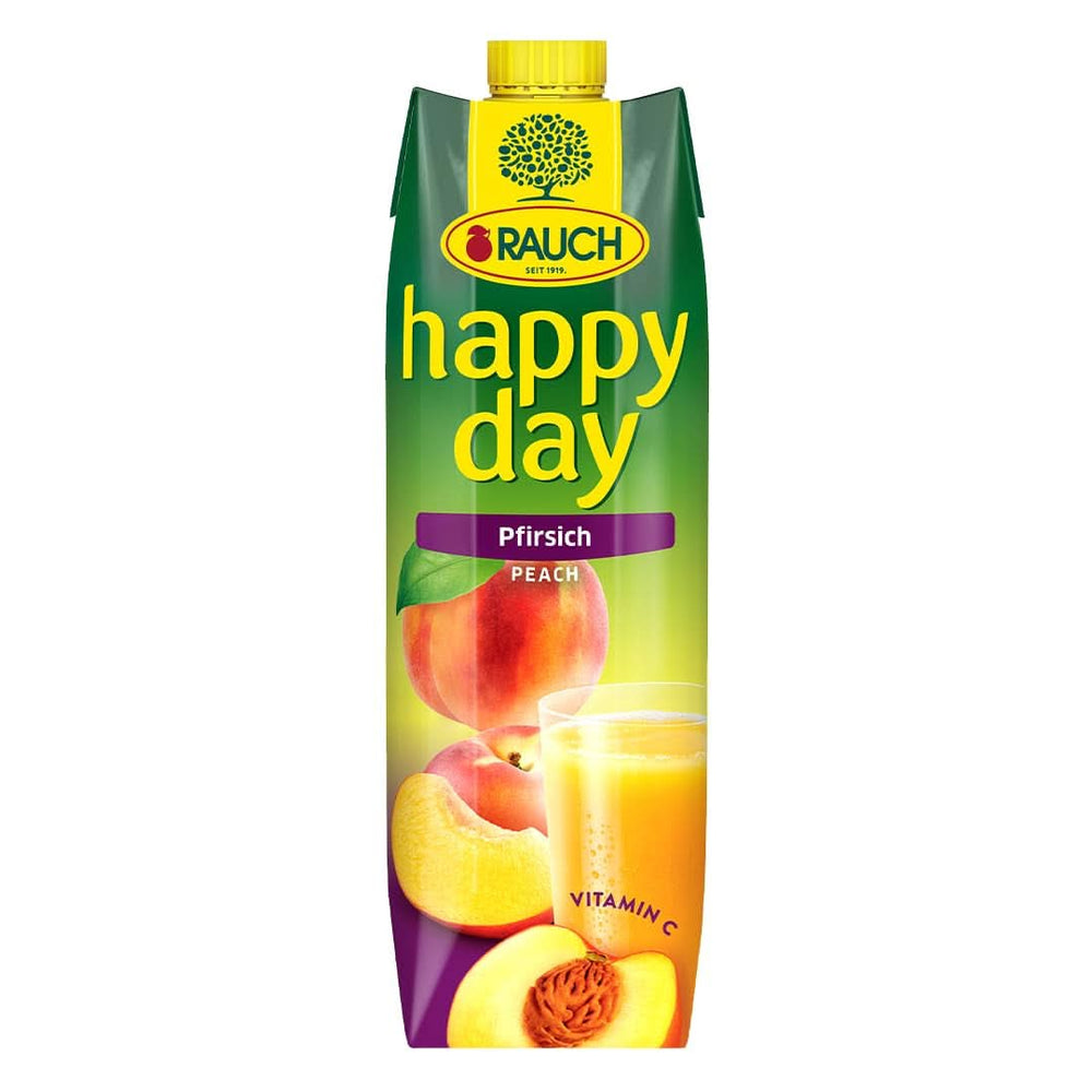 Rauch Happy Day Peach | A napon érett gyümölcsökből | 6 x 1 literes, Tetra Prisma Alkoholmentes italok Naty Shop